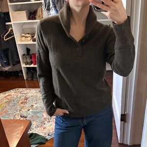 J. Crew Men's Dark Olive Turtleneck Sweater